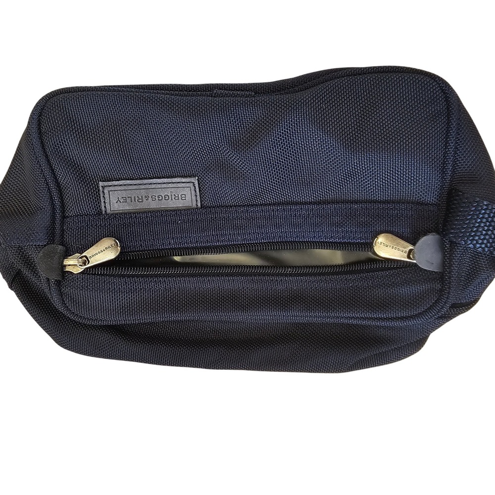 Briggs & Riley Navy Blue Ballistic Nylon Toiletry Kit Dopp Bag Travel Organizer